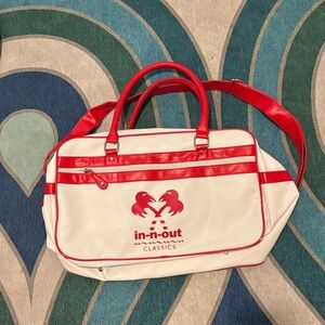 In-n-out classics Red and White weekender bag